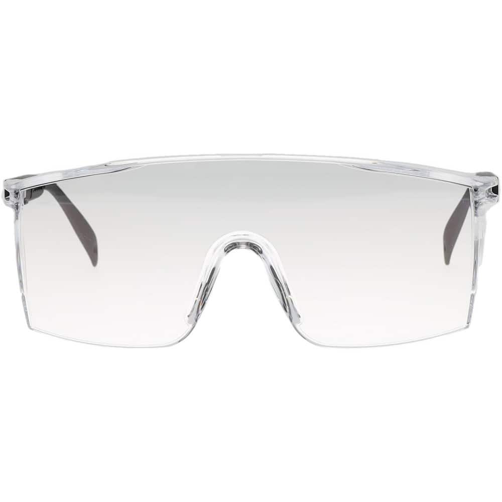 SafetyPlus SP12-12 Clear Safety Glasses - Protective Eyewear, Scratch-Resistant, Impact Resistant Polycarbonate Clear Lens, Exceeds ANSI Z87.1