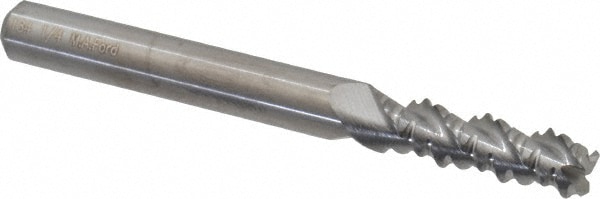 M.A. Ford. 13425000 Square End Mill: 1/4 Dia, 3/4 LOC, 1/4 Shank Dia, 2-1/2 OAL, 3 Flutes, Solid Carbide Image