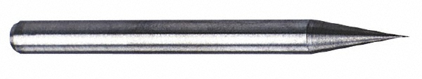 Square End Mill: 5/64'' Dia, 0.24'' LOC, 1/8'' Shank Dia, 1-1/2'' OAL, 2 Flutes, Solid Carbide