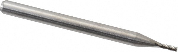 M.A. Ford. 11104330 Square End Mill: 0.0433 Dia, 0.1299 LOC, 1-1/2 OAL, 4 Flutes, Solid Carbide Image