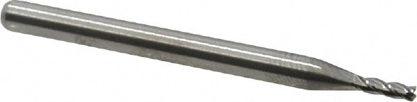 M.A. Ford. 11105911 Square End Mill: 0.0591 Dia, 0.1772 LOC, 1-1/2 OAL, 4 Flutes, Solid Carbide Image