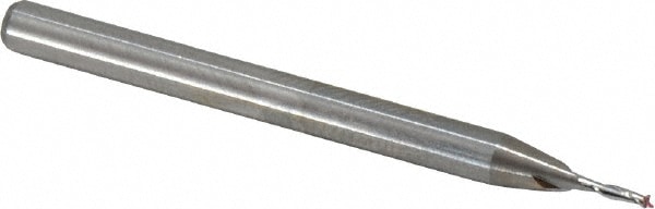 M.A. Ford. 12103540 Square End Mill: 0.0354 Dia, 0.1063 LOC, 1-1/2 OAL, 2 Flutes, Solid Carbide Image