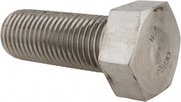 Value Collection R57001298 Hex Head Cap Screw: 1-1/2 - 6 x 4", Grade 18-8 Stainless Steel, Uncoated Image