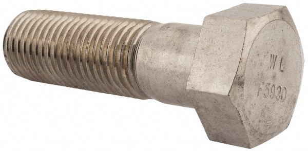 Value Collection R57001300 Hex Head Cap Screw: 1-1/2 - 6 x 5", Grade 18-8 Stainless Steel, Uncoated Image