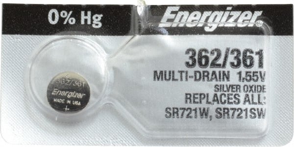 Button & Coin Cell Battery: Size 362 & 361, Silver Oxide