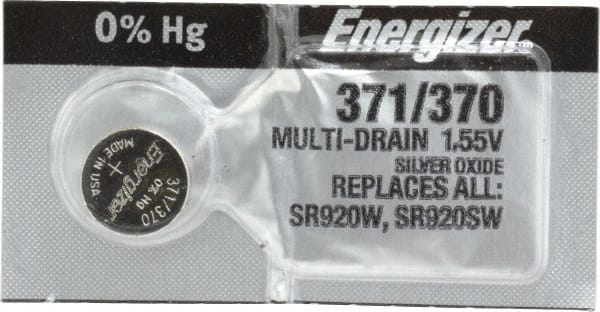 Button & Coin Cell Battery: Size 371 & 370, Silver Oxide
