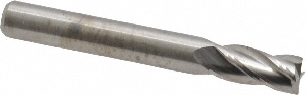 M.A. Ford® Square End Mill: 1/4" Dia, 1/2" LOC - 2" OAL, 1/4" Shank Dia, 30 deg Helix, Bright/Uncoated Finish, Single End, 163 | Part #16325000