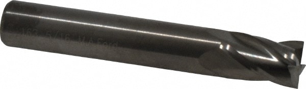 M.A. Ford. 16331250 Square End Mill: 5/16 Dia, 1/2 LOC, 5/16 Shank Dia, 2 OAL, 4 Flutes, Solid Carbide Image