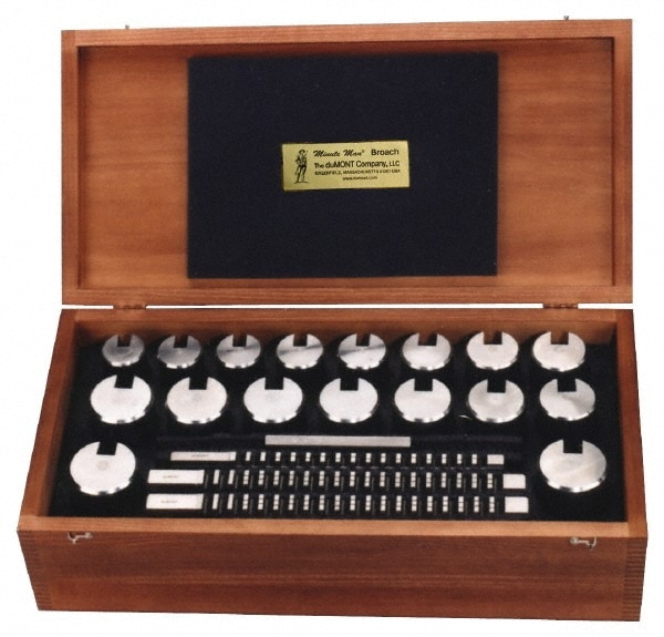 Dumont Minute Man 11135 20 Piece, 1/2 to 3/4" Keyway Width, Style D & E Keyway Broach Set Image