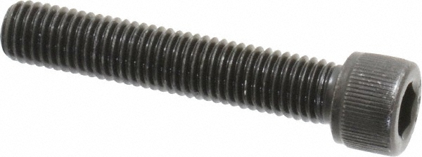 Value Collection 581400PR Hex Head Cap Screw: 1/4-28 x 1-3/8", Alloy Steel, Black Oxide Finish Image