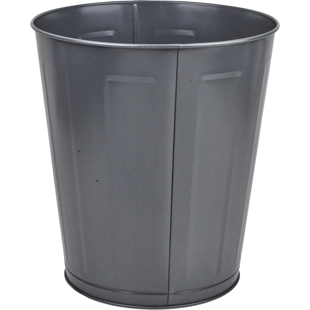 Value Collection - Trash Can: 28 qt, Round, Gray | MSC Direct