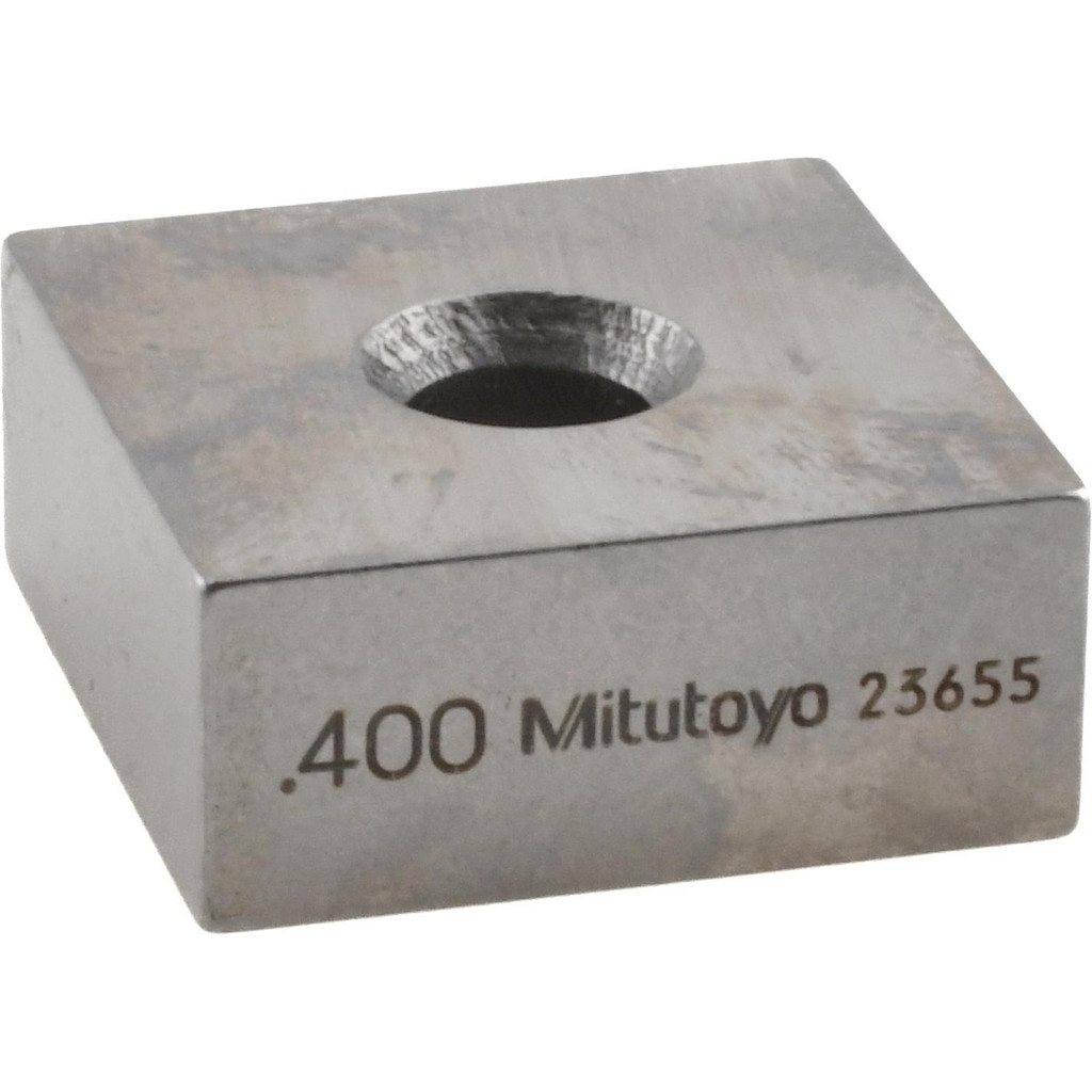 Mitutoyo Square Steel Gage Block: 0.4", Grade 0 - Accuracy Grade 0, Includes Certificate of Inspection | Part #614194-531