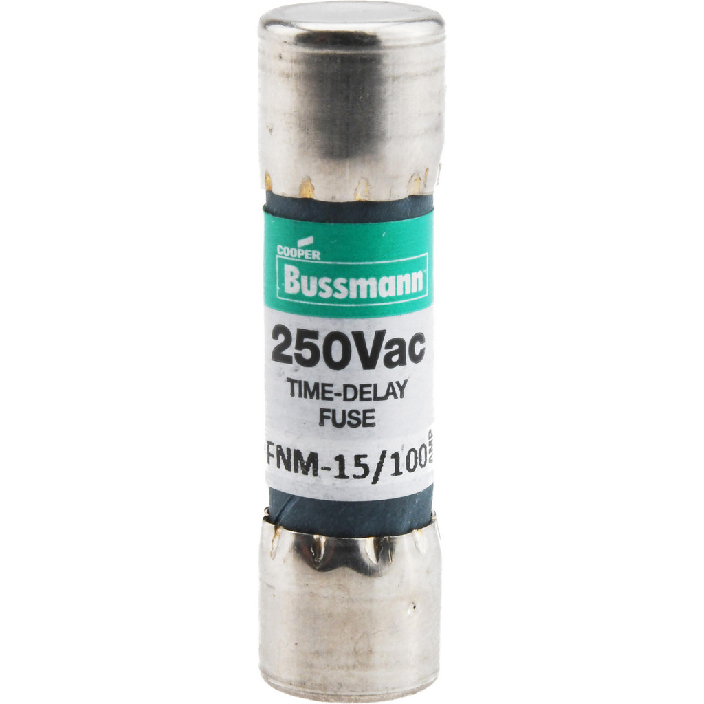 Cooper Bussmann General Purpose Fuse: Time Delay, 250 V, 0.1500 A - 1-1/2" OAL, 35 at 250V A Rating, Melamine | 5-Pack | Part #FNM-15/100