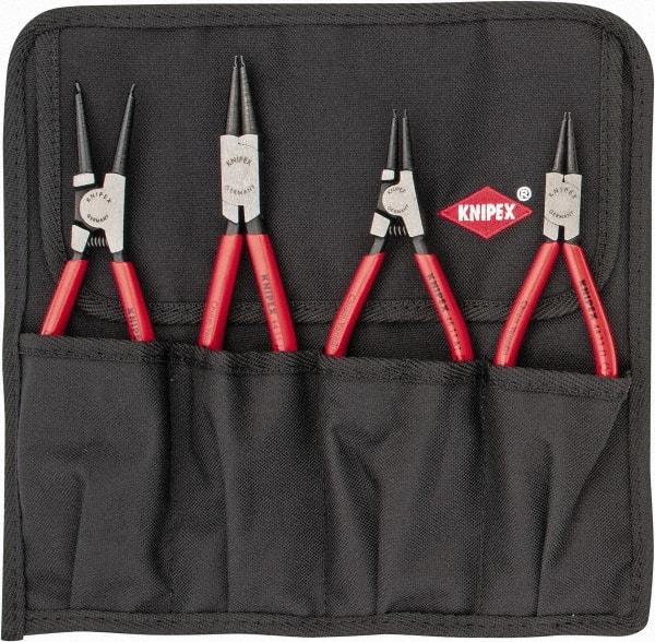 Knipex 9K 00 19 51 US 4 Piece, 1/2 to 2-1/2" Bore, 3/8 to 2-1/2" Shaft, Internal/External Retaining Ring Pliers Set 