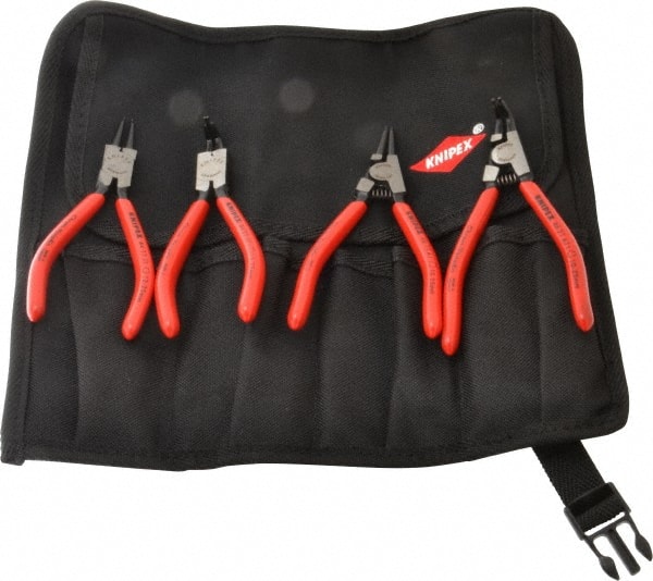 Knipex 9K 00 19 52 US 4 Piece, 1/2 to 1" Bore, 3/8 to 1" Shaft, Internal/External Retaining Ring Pliers Set 