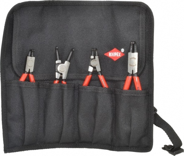 Knipex 9K 00 19 54 US 4 Piece, 5/16 to 2-1/2" Bore, 1/8 to 2-1/2" Shaft, Internal/External Retaining Ring Pliers Set 