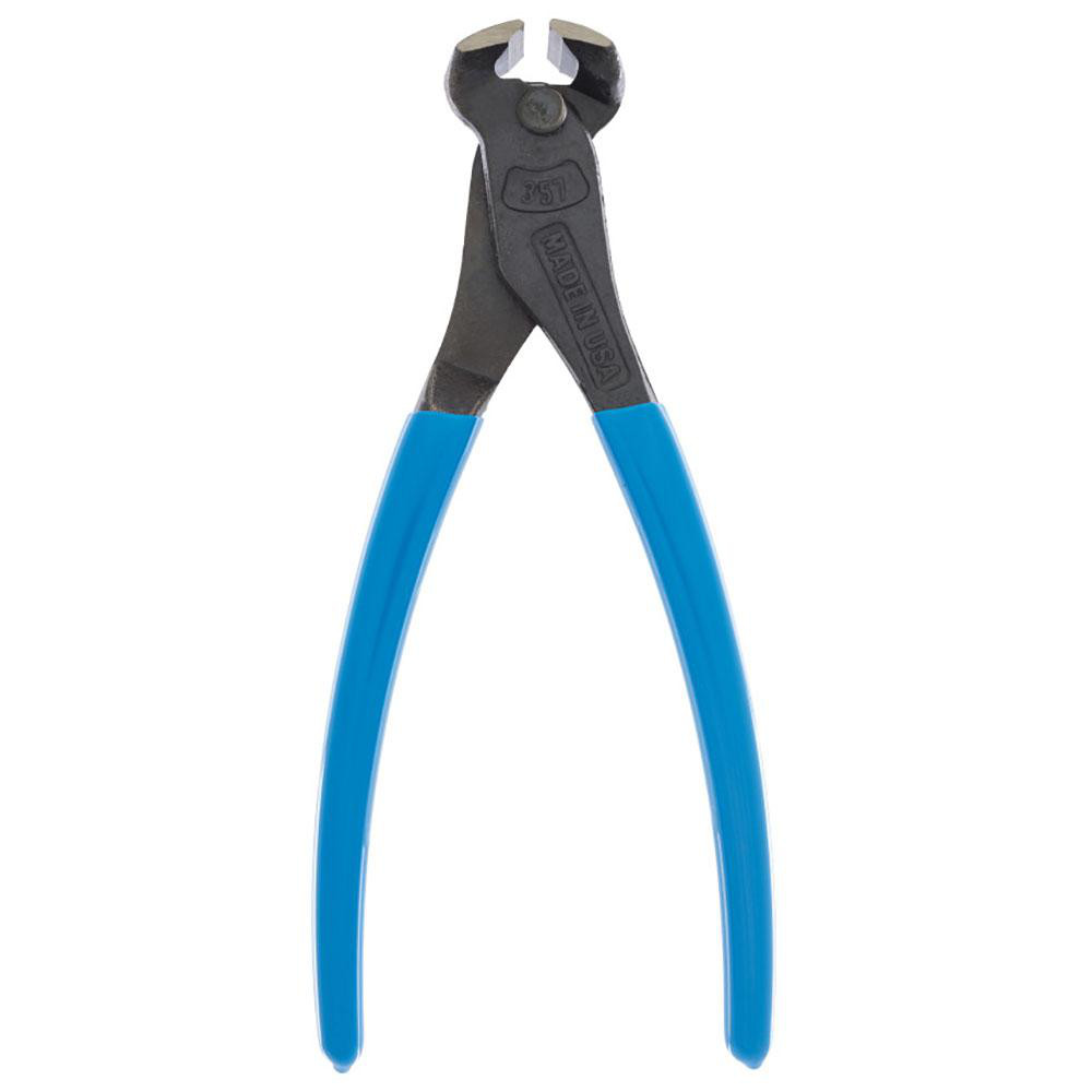 End Cutting Plier: 7-1/2" OAL - 11/32" Jaw Length, Plastic Handle