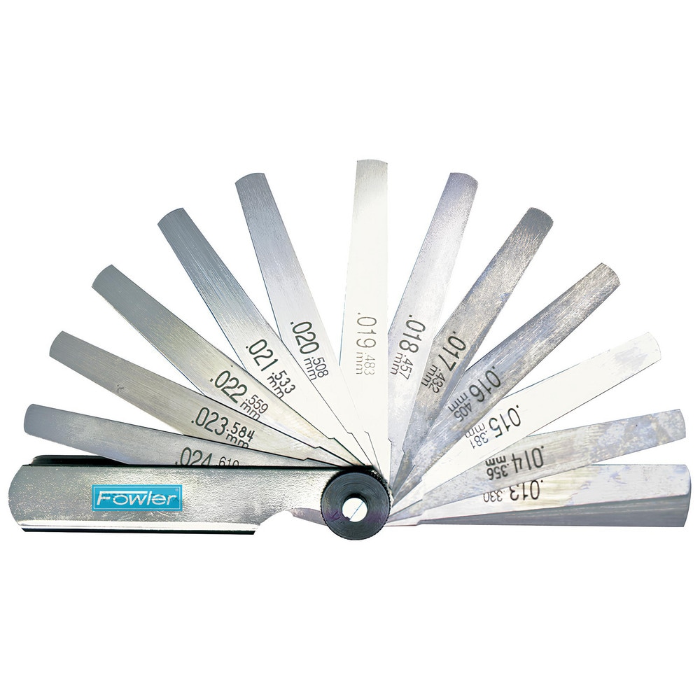 Fowler Feeler Gage Sets Minimum Thickness Decimal Inch 0 0015