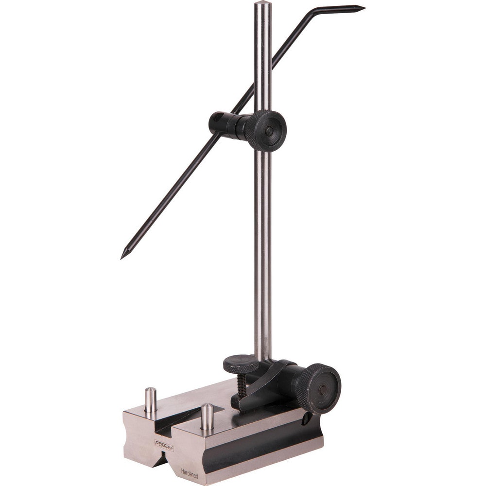 Indicator Transfer & Comparator Gage Stands; Arm Style: Fine Adjustment ; Stand Type: Indicator Transfer Stand ; Material: Steel ; Base Shape: Rectangle ; Fine Adjustment: Yes ; Includes Anvil: No
