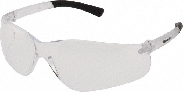 Safety Glasses: Scratch-Resistant, Polycarbonate, Clear Lenses, Frameless