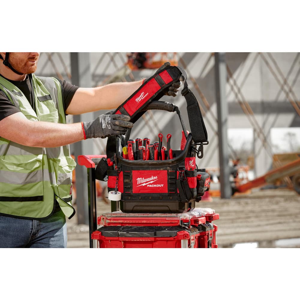 Tool Bags & Tool Totes; Holder Type: Tote ; Closure Type: No Closure ; Material: Ballistic Polyester ; Overall Width: 10 ; Overall Depth: 13in ; Overall Height: 13in