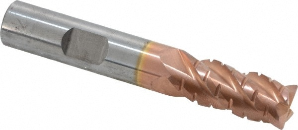 ProMax 120-02812 Corner Radius End Mill: 7/16" Dia, 1" LOC, 0.02" Radius, 4 Flutes, Solid Carbide 