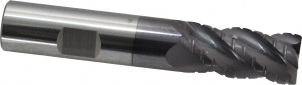 ProMax 120-04014 Corner Radius End Mill: 5/8" Dia, 1-1/4" LOC, 0.03" Radius, 4 Flutes, Solid Carbide Image