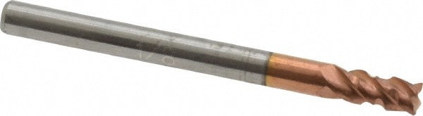 ProMax 120-00822 Corner Radius End Mill: 1/8" Dia, 1/4" LOC, 0.01" Radius, 4 Flutes, Solid Carbide Image