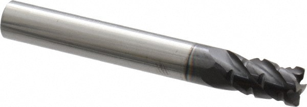 ProMax 120-01624 Corner Radius End Mill: 1/4" Dia, 3/8" LOC, 0.02" Radius, 4 Flutes, Solid Carbide Image