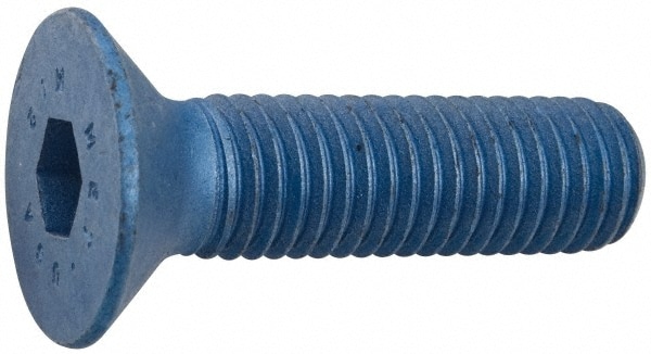 Metric Blue UST193582 M3x0.50 8mm OAL Hex Socket Drive Flat Socket Cap Screw Image