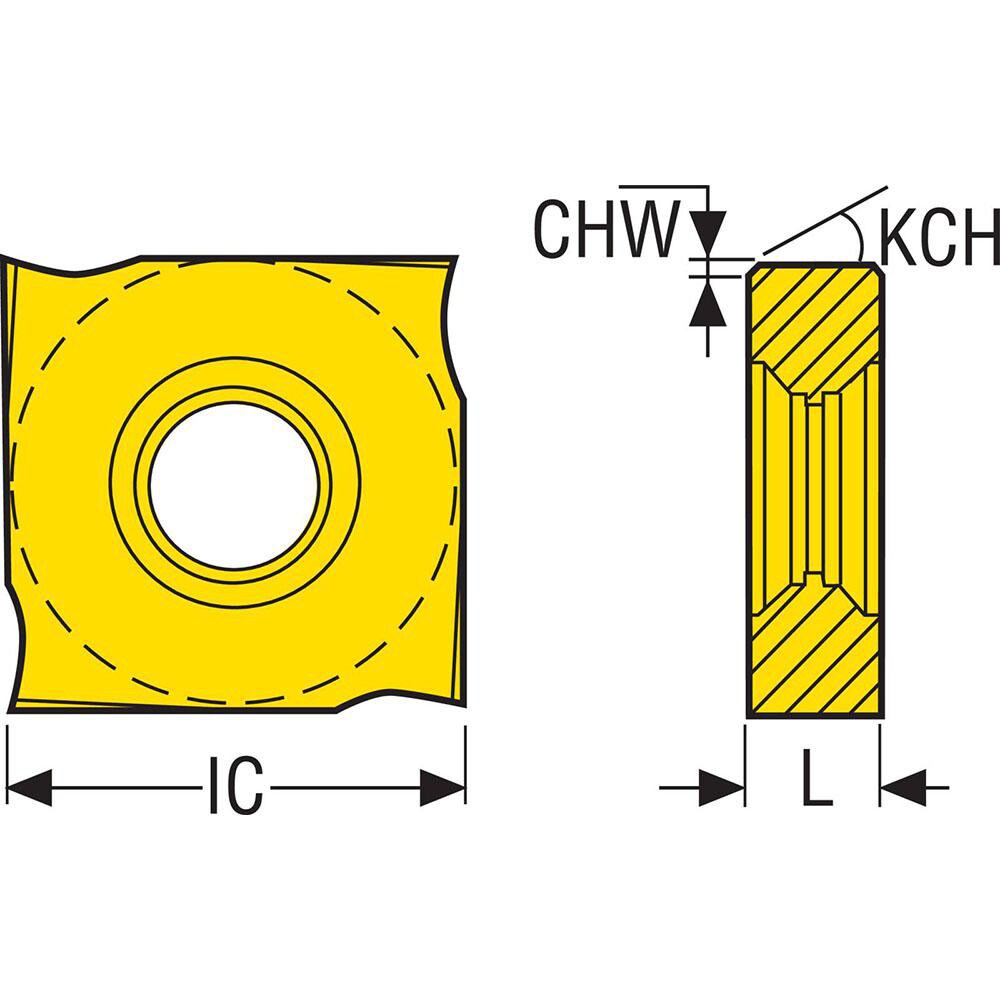 Seco - Milling Insert: 335.19-1103-m08 F40m, Solid Carbide 