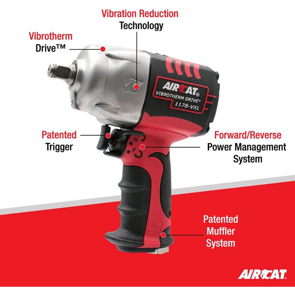 Aircat Air Impact Wrenches And Ratchets Drive Size 12 Handle Type