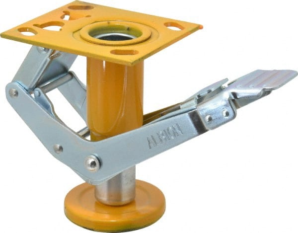 3 5/8 in to 4 1/4 in fit Caster Mounting Height,2041004306 Steel,Abrasion-Resistant Nonmarking Floor Lock 