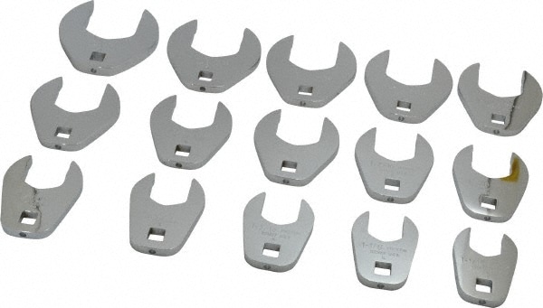 PROTO J53001CF 15 Pc 1/2" Drive Open End Crowfoot Wrench Set Image