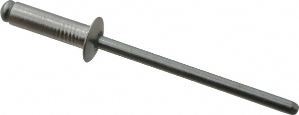 RivetKing. ABS45/P500 Open End Blind Rivet: Size 45, Dome Head, Aluminum Body, Steel Mandrel Image