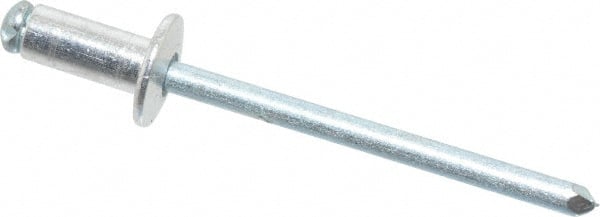 RivetKing. ABS53/P500 Open End Blind Rivet: Size 53, Dome Head, Aluminum Body, Steel Mandrel 
