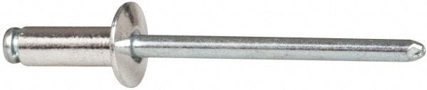 RivetKing. ABS54/P500 Open End Blind Rivet: Size 54, Dome Head, Aluminum Body, Steel Mandrel 