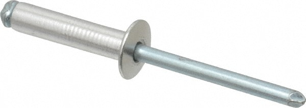 RivetKing. ABS610/P500 Open End Blind Rivet: Size 610, Dome Head, Aluminum Body, Steel Mandrel Image