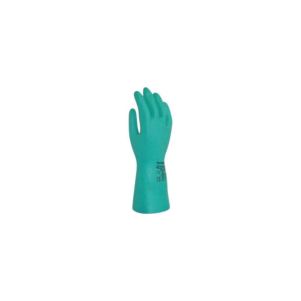 Chemical Resistant Gloves: X-Large, 11 mil Thick, Nitrile, Unsupported