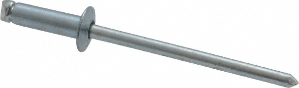 Open End Blind Rivet: Size 44, Dome Head, Steel Body, Steel Mandrel