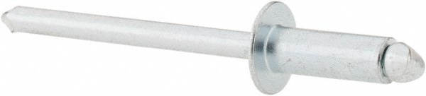 RivetKing. SBS54/P500 Open End Blind Rivet: Size 54, Dome Head, Steel Body, Steel Mandrel 