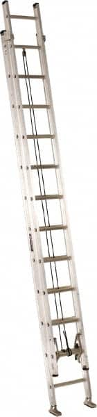 24' High, Type IA Rating, Aluminum Industrial Extension Ladder