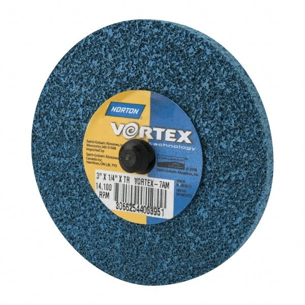 Deburring Disc: 3" Dia, Medium Grade, Aluminum Oxide