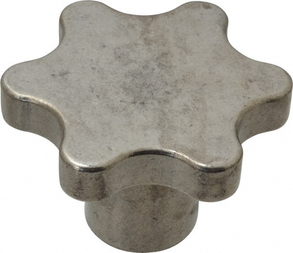Scalloped Knob: 3" Head Dia, 6 Points, Steel