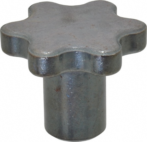 Scalloped Knob: 2" Head Dia, 6 Points, Steel