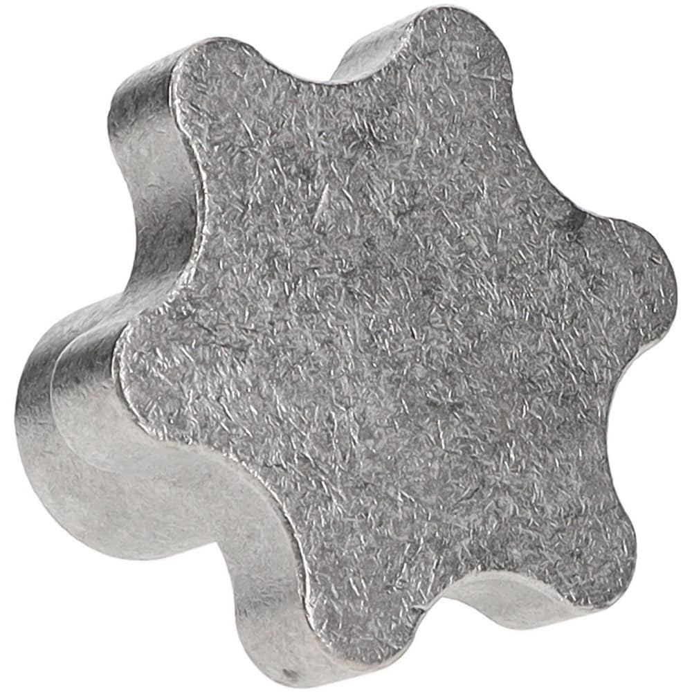 Scalloped Knob: 2-1/2" Head Dia, 6 Points, Steel