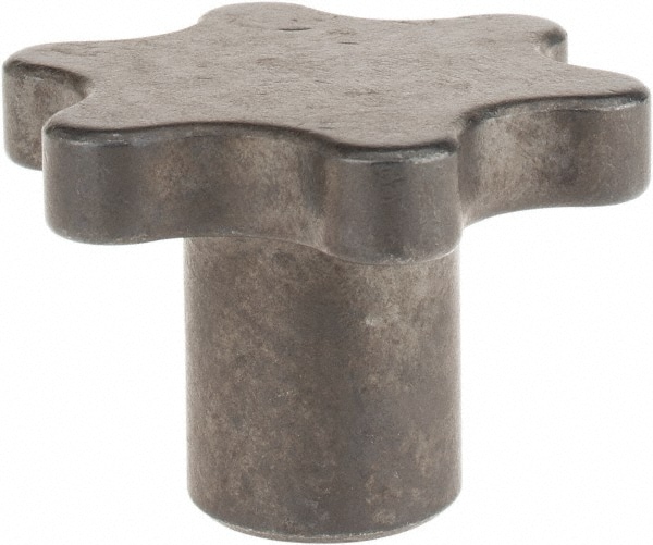 Scalloped Knob: 3" Head Dia, 6 Points, Steel