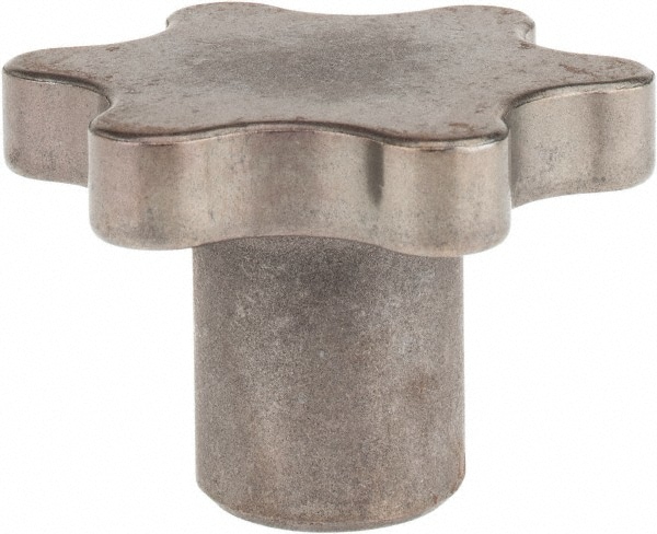 Scalloped Knob: 3" Head Dia, 6 Points, Steel