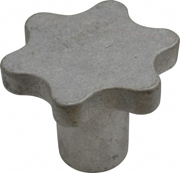 Scalloped Knob: 2-1/2" Head Dia, 6 Points, Aluminum