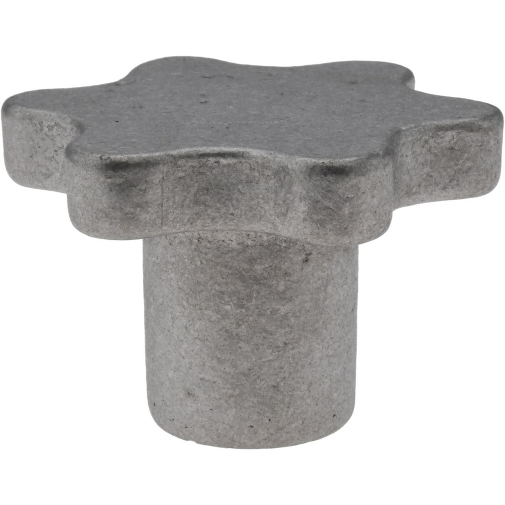 Scalloped Knob: 3" Head Dia, 6 Points, Aluminum